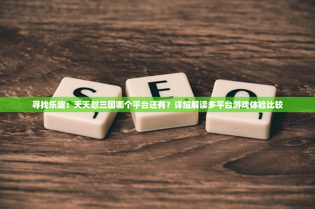 寻找乐趣：天天怼三国哪个平台还有？详细解读多平台游戏体验比较