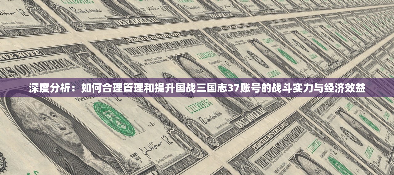 深度分析：如何合理管理和提升国战三国志37账号的战斗实力与经济效益