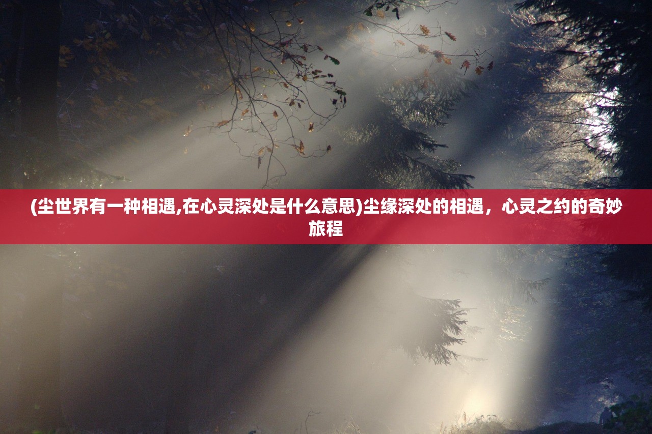 (尘世界有一种相遇,在心灵深处是什么意思)尘缘深处的相遇,心灵之约的奇妙旅程 (尘世界有一种相遇,在心灵深处是什么意思)尘缘深处的相遇,心灵之约的奇妙旅程