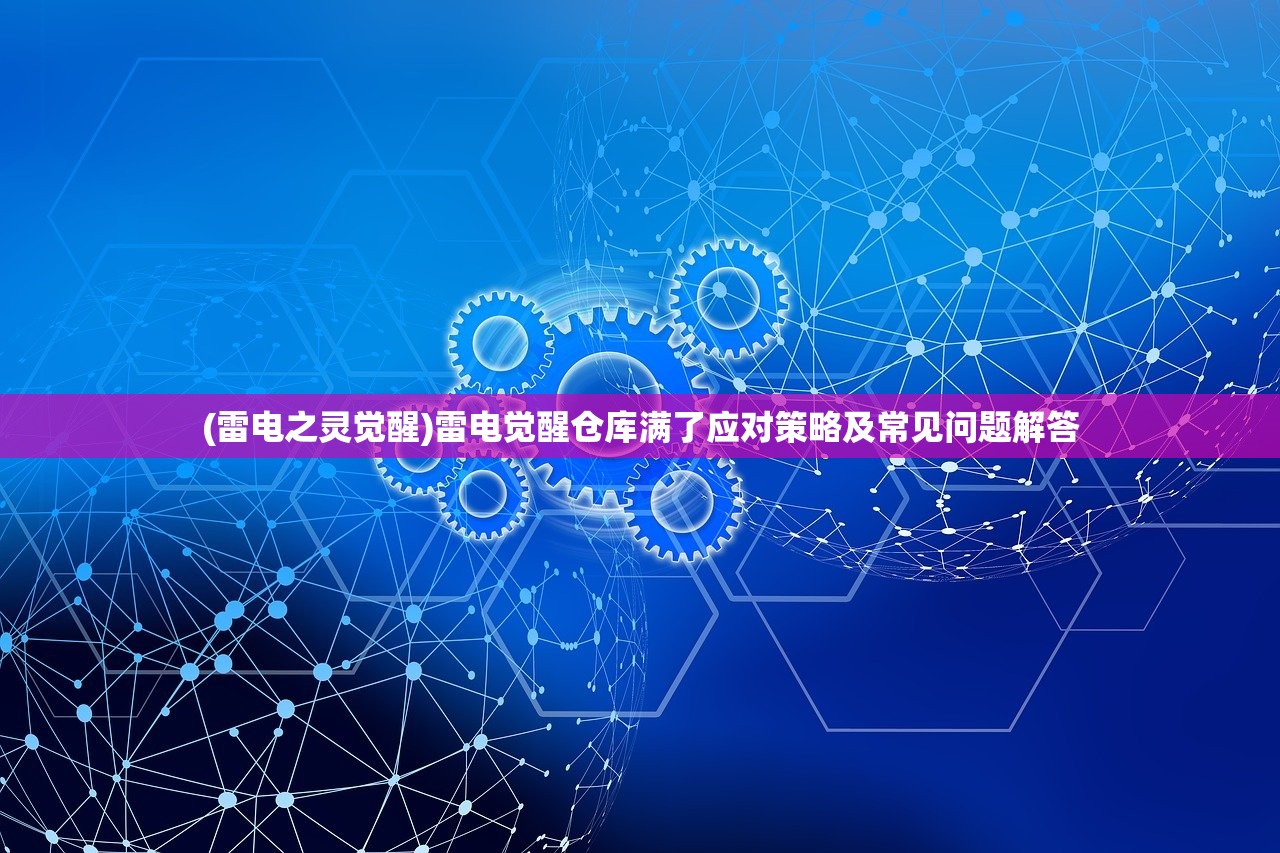 (雷电之灵觉醒)雷电觉醒仓库满了应对策略及常见问题解答