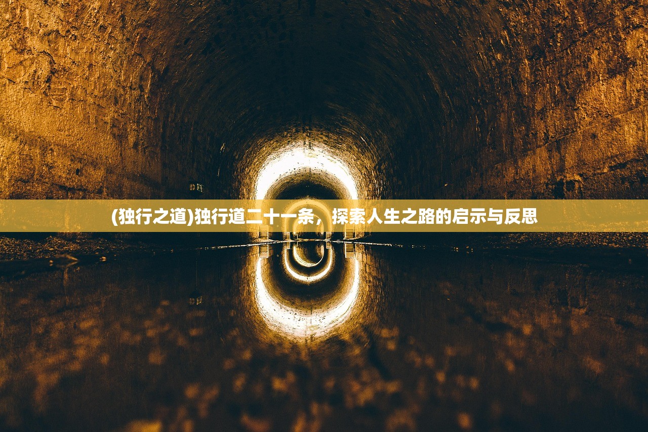 (独行之道)独行道二十一条，探索人生之路的启示与反思