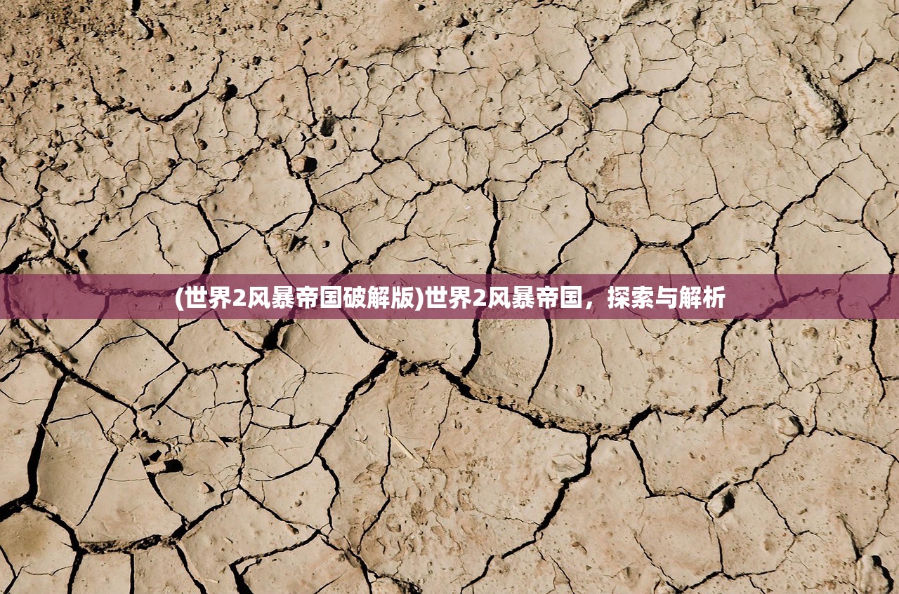 (世界2风暴帝国破解版)世界2风暴帝国，探索与解析