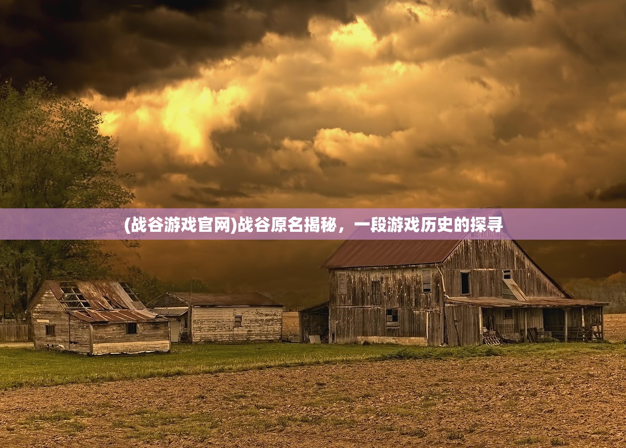 (战谷游戏官网)战谷原名揭秘，一段游戏历史的探寻