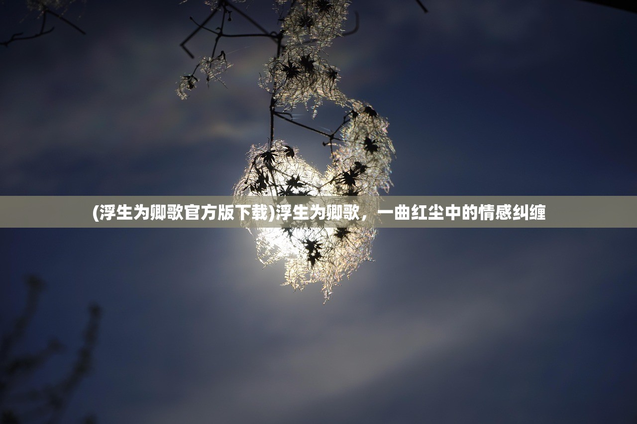 (浮生为卿歌官方版下载)浮生为卿歌，一曲红尘中的情感纠缠